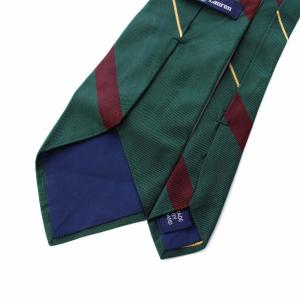 RALPH LAUREN レジメンタルストライプ ネクタイ 絹 シルク100％ 緑 グリーン
