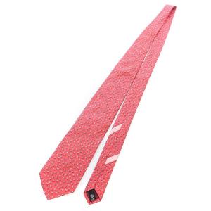 Salvatore Ferragamo ネクタイ レギュラータイ シルク 総柄 赤 レッド