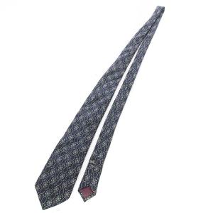 Christian Dior ネクタイ レギュラータイ シルク 総柄 紺 ネイビー