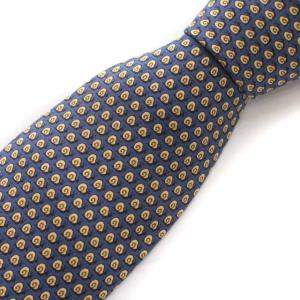 ネクタイ レギュラータイ かたつむり カタツムリ シルク フランス製 ビジネス スーツ 紺 ネイビー