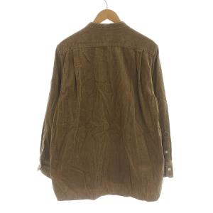 BLUE BLUE JAPAN サッカーコーデュロイスタンドカラーシャツ 長袖 カジュアル 3 L 茶色 ブラウン ST2344 GY09