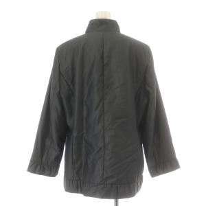 Leilian 中綿ジャケット スタンドカラー シングル フリル 大きいサイズ 13+ 2L グレー