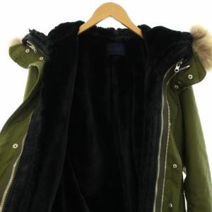 junhashimoto ナノユニバース NANO universe モッズコート アウター ロング ライナー付き ラクーンファー M カーキ