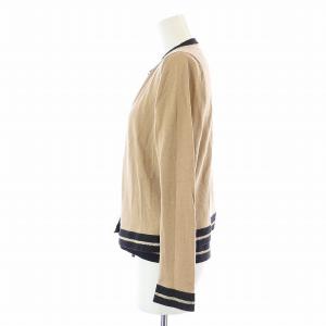 Leilian アンサンブルニット カーディガン カットソー 長袖 半袖 クルーネック ウール 11 L 茶 ブラウン