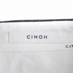 CINOH センタープレスパンツ ワイドパンツ ジップフライ ウール 日本製 38 M グレー 16F030