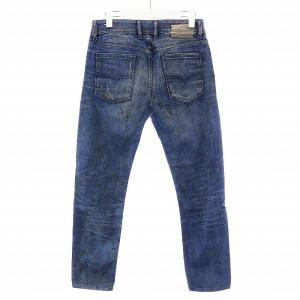 DIESEL SLEENKER デニムパンツ ジーンズ スキニー ボタンフライ ペイント ダメージ加工 W28 L32 S 青 ブルー 0824Z