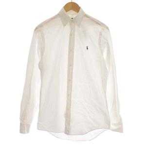 シャツ 長袖 ボタンダウン XS 白 ホワイト