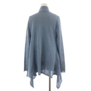 ETRO カーディガン 長袖 ロング丈 ラメ 38 S 水色 ライトブルー