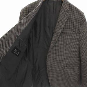 MICHAEL Michael Kors macys テーラードジャケット 1B チェック サイドベンツ アウター 44 L 黒 ブラック グレー 青