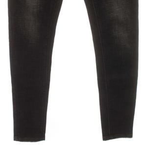 DOLCE&GABBANA デニムパンツ ジーンズ スリム スキニー ストレッチ ダメージ加工 28 S 黒 ブラック