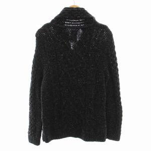 DIESEL ニット ジャケット ジップアップ 長袖 M チャコールグレー