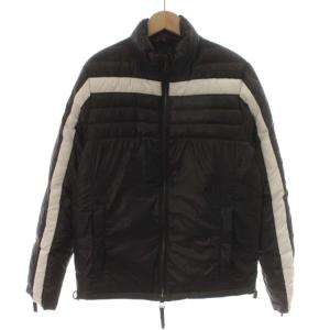 ダウンジャケット ライン スタンドカラー アウター 44 XS 黒 ブラック