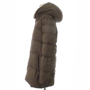 DUVETICA ARWEN ダウンジャケット コート ロング リアルファー ナイロン アウター 42 ブラウン