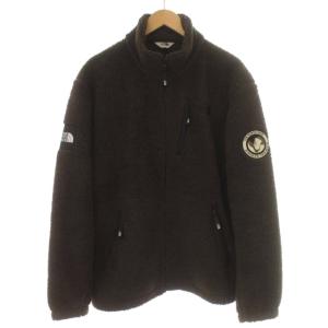 RIMO FLEECE JACKET フリースジャケット NJ4FK55K ロゴ スタンドカラー アウター XL 茶 ブラウン