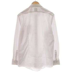 PAUL SMITH ワイシャツ ボタンダウン ストライプ 袖裏花柄 長袖 XL 白 ホワイト