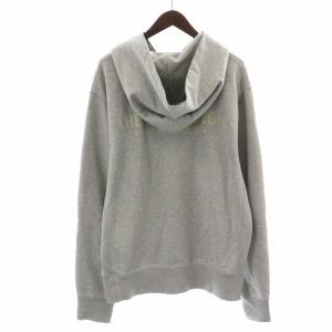 Helmut Lang パーカー プルオーバー 長袖 ロゴプリント L グレー