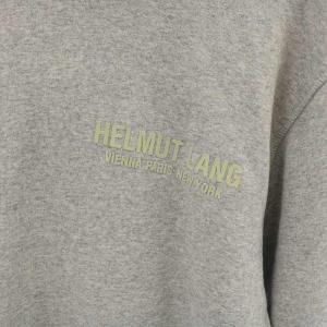 Helmut Lang パーカー プルオーバー 長袖 ロゴプリント L グレー