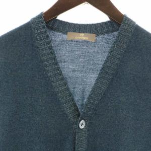 Cruciani ベスト ジレ ニット Vネック ウール 46 S 緑 グリーン