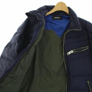DIESEL ダウンジャケット ジップアップ アウター S 紺 ネイビー
