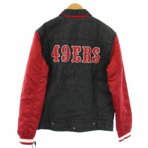 Levi's NFL 49ERS 3rdモデル デニムジャケット 中綿切替 ブラック レッド
