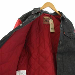 Levi's NFL 49ERS 3rdモデル デニムジャケット 中綿切替 ブラック レッド