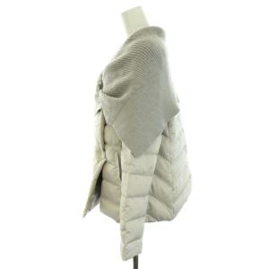 ISSEY MIYAKE ダウンジャケット ビッグカラー 切替 M ライトグレー