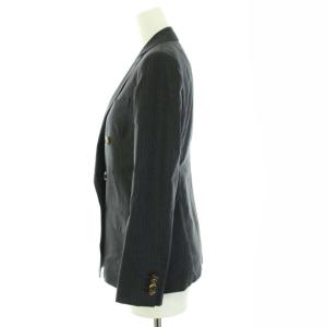 STRASBURGO ロロピアーナ スーツ フォーマル セットアップ 上下 2点セット ジャケット パンツ ストライプ ダブル 総裏地 36 S