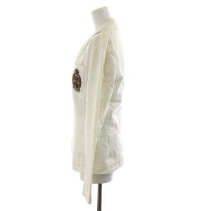 RALPH LAUREN テーラードジャケット コットン ワッペン シングル 9 M 白 ホワイト