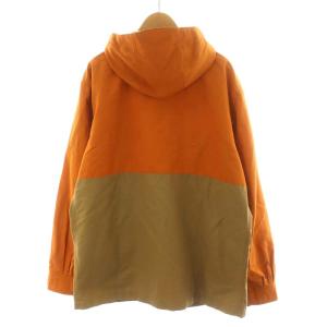 HEAD PORTER PLUS マウンテンパーカー ジップアップ フード バイカラー XL ベージュ オレンジ