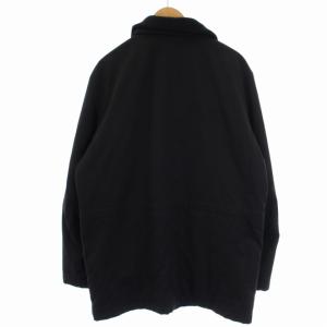 HUGO BOSS ステンカラーコート ミドル丈 ジップアップ 52 3L 黒 ブラック