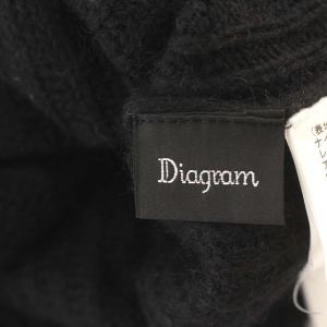 Diagram GRACE CONTINENTAL ニット リブ レース セーター 36 S 黒 ブラック