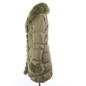 Leilian ANNO ZHERO ダウンコート ファー ミドル 11 L ベージュ