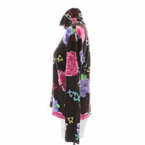 LEONARD SPORT カットソー タートルネック 花柄 総柄 長袖 42 XL 茶 ブラウン