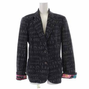 テーラードジャケット シングル ロゴ 40 L 黒 ブラック