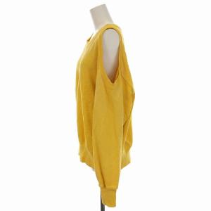 DIESEL スウェット トレーナー ダメージ加工 コットン 長袖 XS 黄色 イエロー