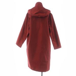 GHERARDINI マウンテンパーカー ジャケット ジャンパー ロング ジップアップ フード 総柄 ナイロン 38 M 赤 レッド GY09