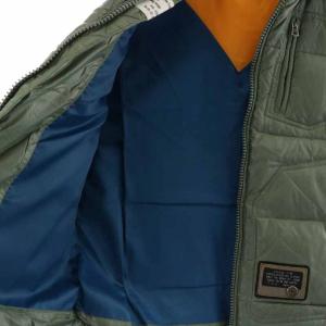 DIESEL ダウンベスト ジャケット ハイネック スタンドカラー S カーキ