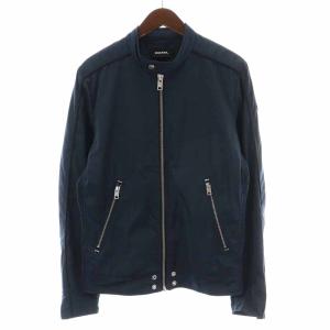 ジャケット ジップアップ L 紺 ネイビー