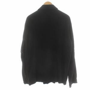 ARMANI COLLEZIONI シャツジャケット ジップアップ 黒 ブラック