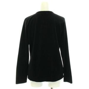 paul smith PINK カーディガン ベロア 花柄 ドット クルーネック M 黒 ブラック