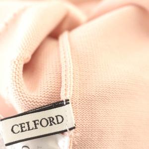 CELFORD 22SS ホールガーメントベア風 ニットワンピース ロング 長袖 36 S ピンク