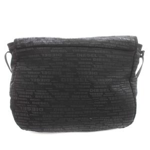 DIESEL メッセンジャーバッグ ナイロン ショルダーバッグ ロゴ柄 黒 ブラック