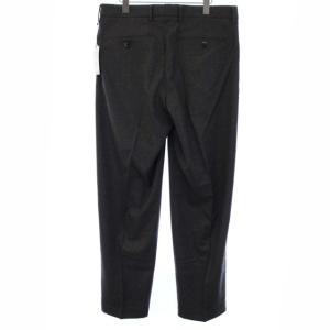 TOMORROWLAND タグ付き 21AW ストレッチサキソニーインプリーツワイドスラックス パンツ フルレングス ウール 50 L グレー