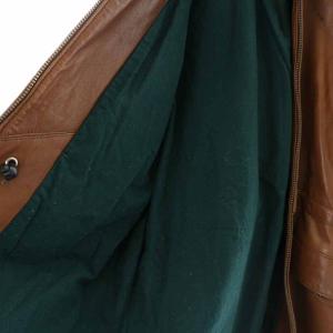 POLO RALPH LAUREN レザージャケット 革ジャン ジップアップ M 茶 ブラウン