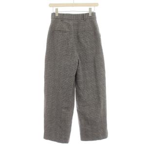 SHIPS ワイドパンツ グレンチェック ウール 36 S グレー