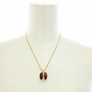 Christian Dior ネックレス ストーン イエローゴールド
