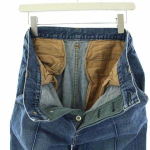 sacai デニム パンツ ジーンズ ボタンフライ カットオフ 青 ブルー