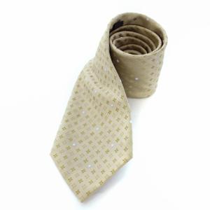 LOUIS VUITTON ネクタイ モノグラム シルク ベージュ