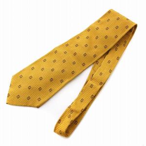 FENDI ネクタイ ズッカ柄 シルク100％ からし色 マスタード色