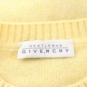 GIVENCHY GENTLEMAN ジェントルマン ニット セーター 長袖 アーガイル柄 L 黄 イエロー 赤 レッド